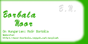 borbala moor business card