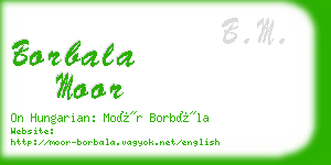 borbala moor business card